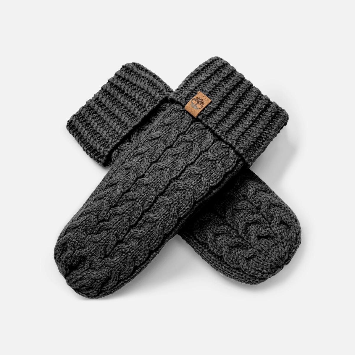 Womens Cable Mitten TBL Black ALT1