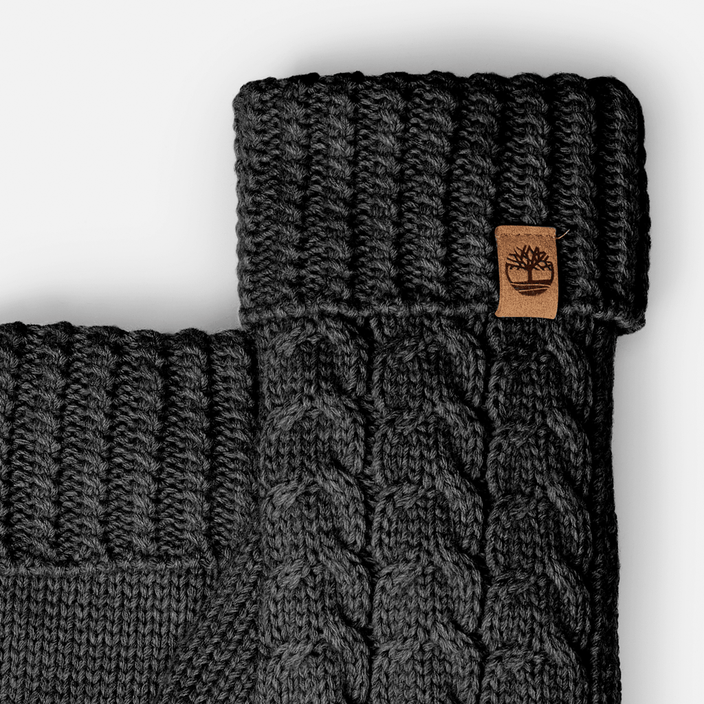 Womens Cable Mitten TBL Black ALT2