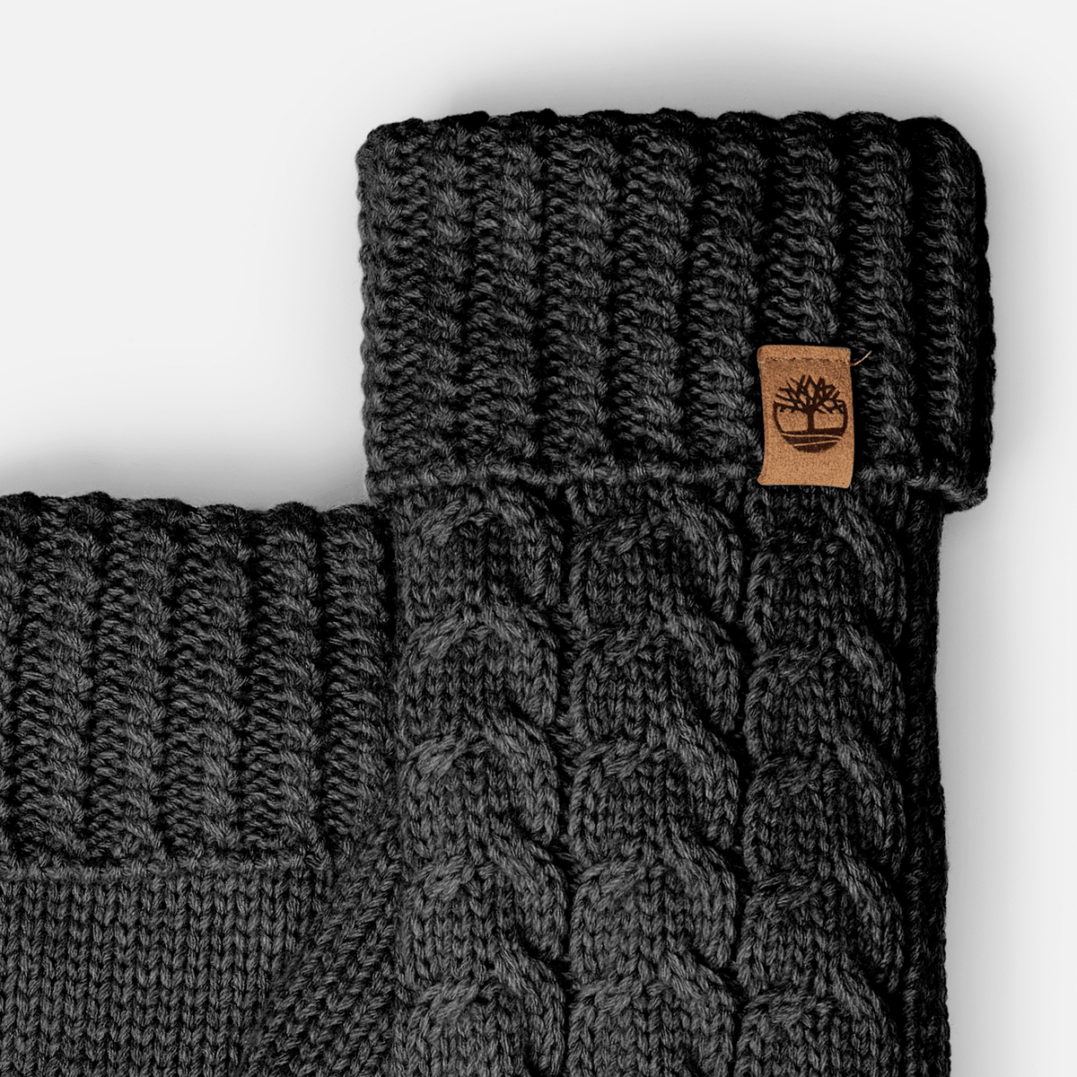 Womens Cable Mitten TBL Black ALT2
