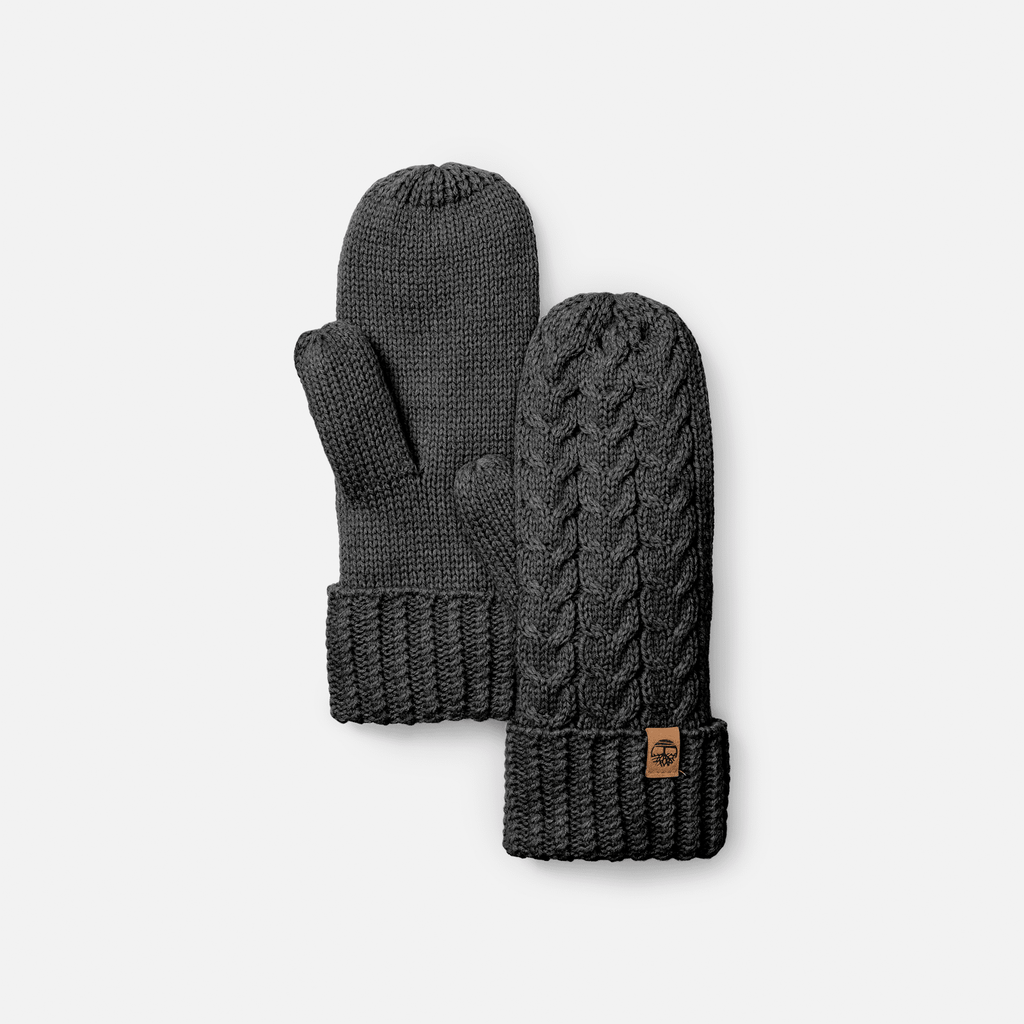 Womens Cable Mitten TBL Black HERO