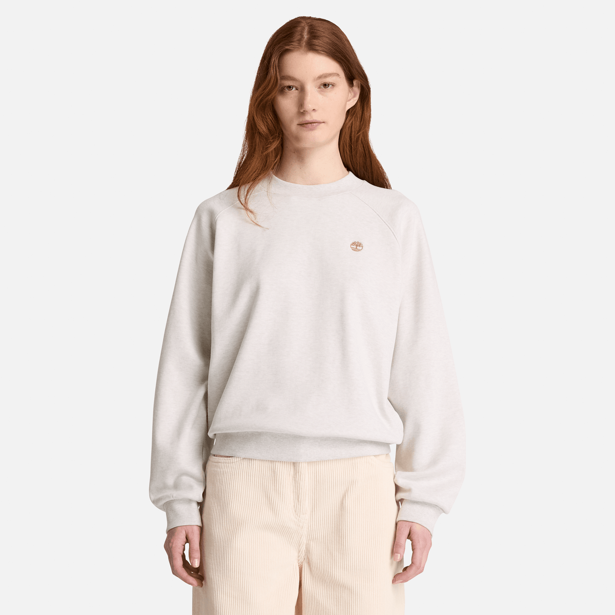 Womens Crafted Crew Sweatshirt TBL Light Oatmeal Heather ALT1