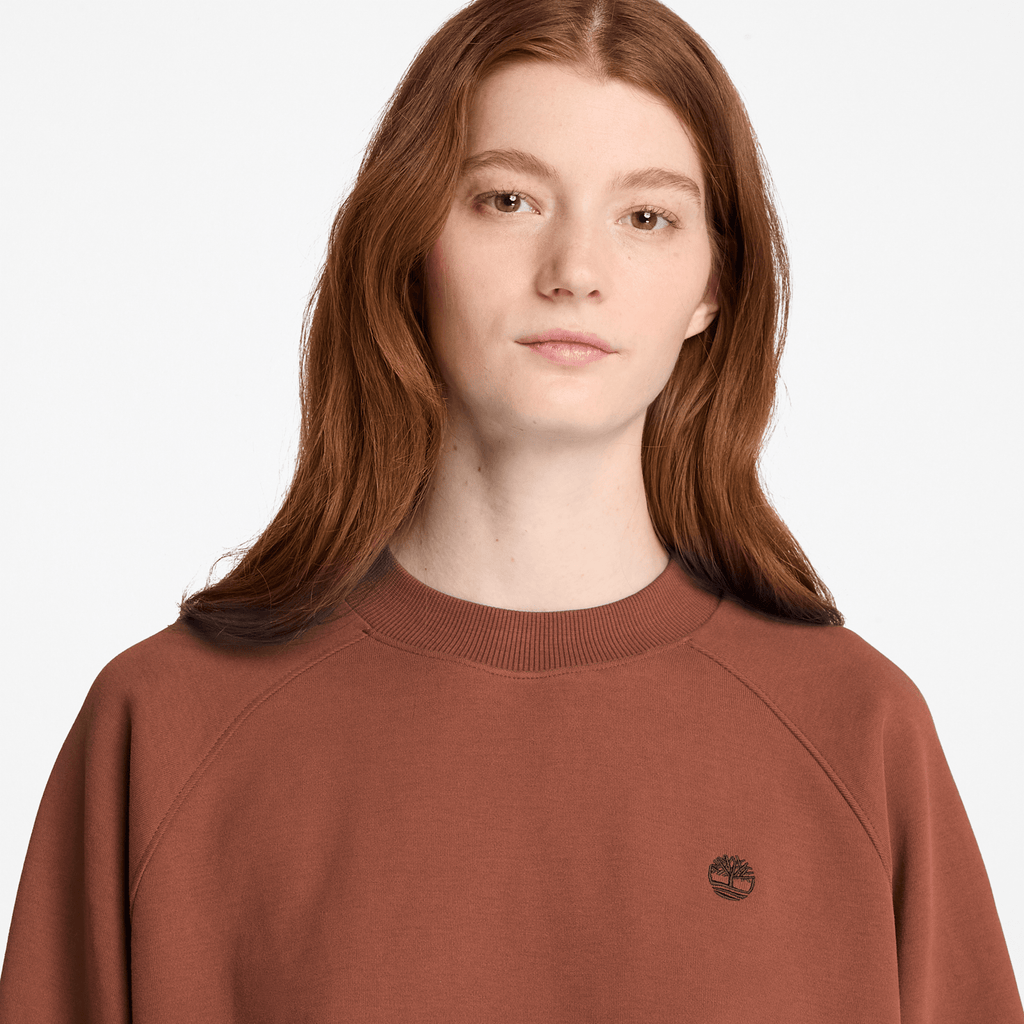Womens Crafted Crew Sweatshirt TBL Brown ALT3