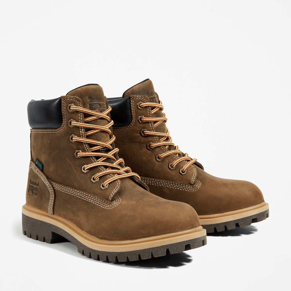 Womens Direct Attach 6 Steel Toe Waterproof Work Boot TBL Turkish Coffee Brown ALT4