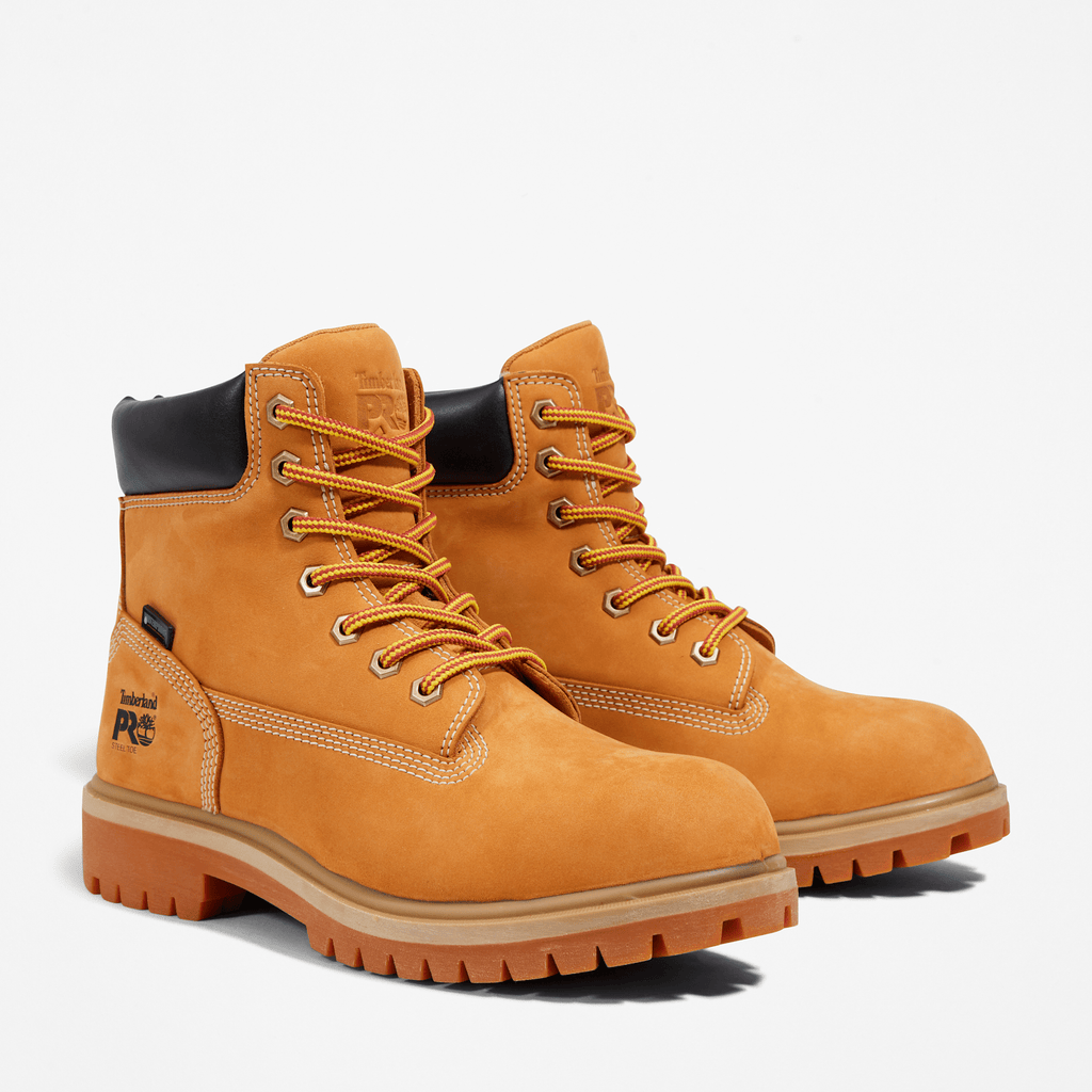 Womens Direct Attach 6 Steel Toe Waterproof Work Boot TBL Wheat ALT4