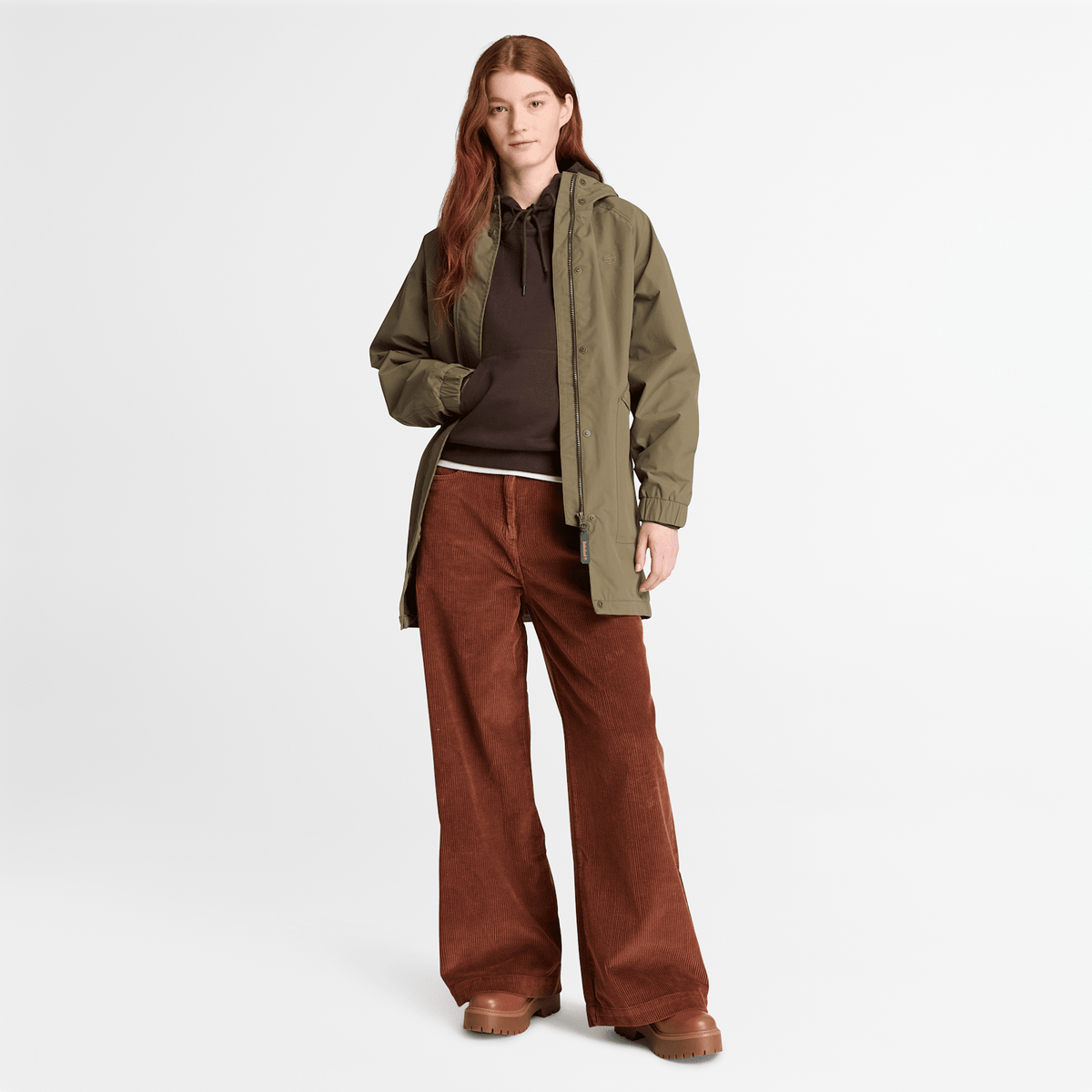Womens Elevated Hoodie TBL Dark Brown ALT2