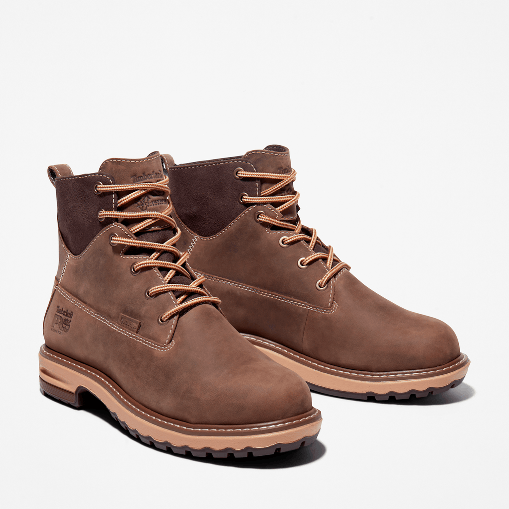 Womens Hightower 6 Alloy Toe Waterproof Work Boot TBL Turkish Coffee Brown ALT4