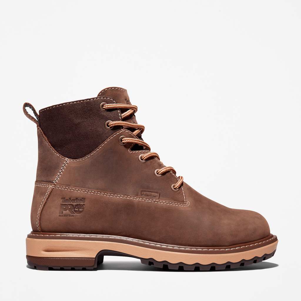 Womens Hightower 6 Alloy Toe Waterproof Work Boot TBL Turkish Coffee Brown HERO