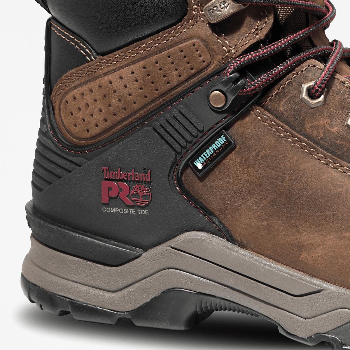 Womens Hypercharge 6 Composite Toe Waterproof Work Boot TBL BrownPurple ALT7