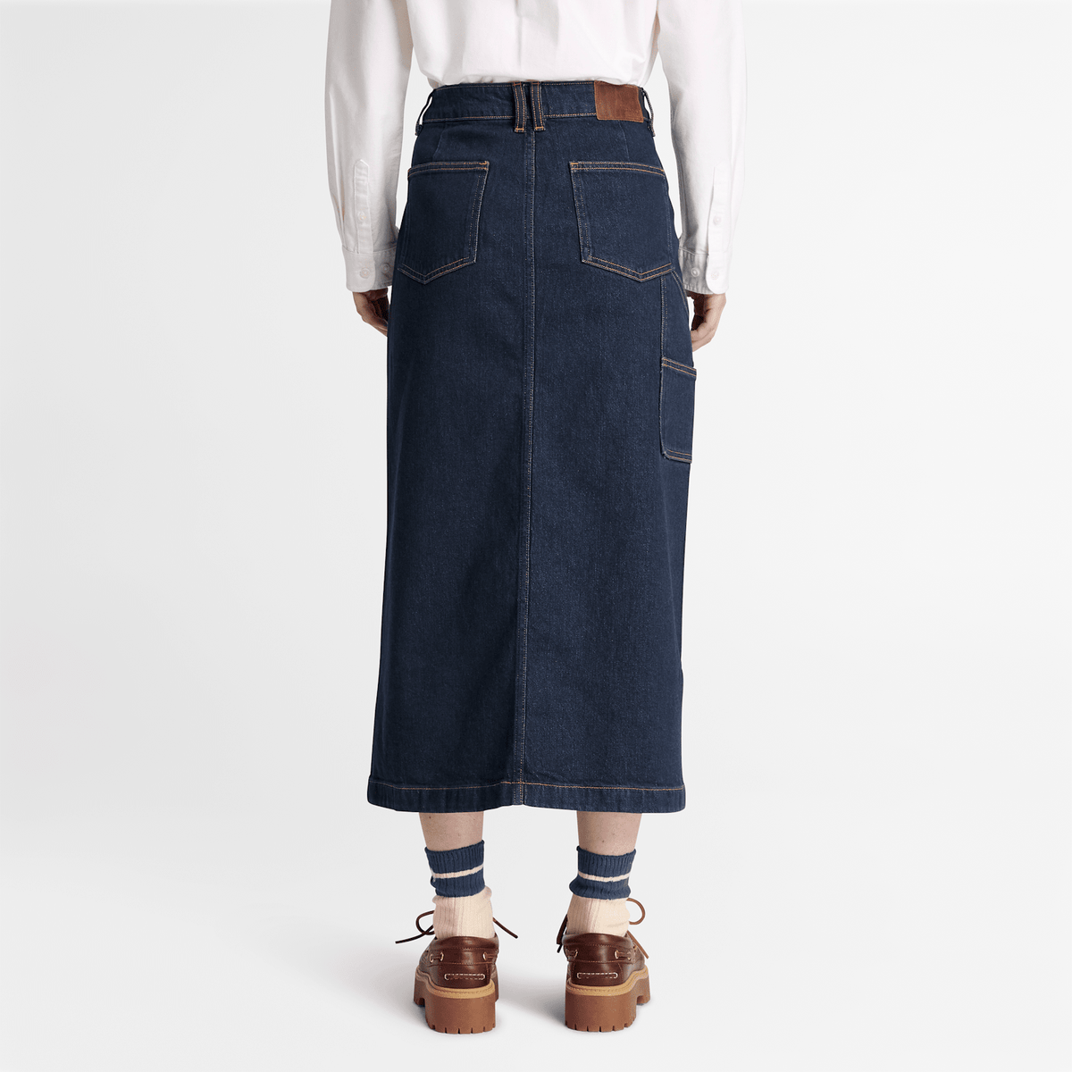Womens Long Denim Skirt TBL Rinse ALT8