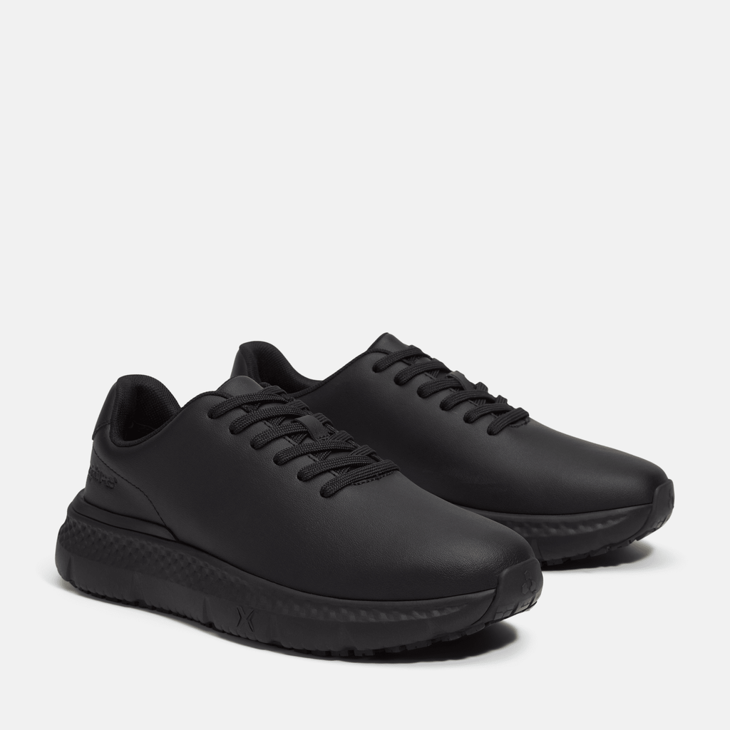 Womens Power Shift SlipResistant Hospitality Work Sneaker TBL Black Leather ALT4