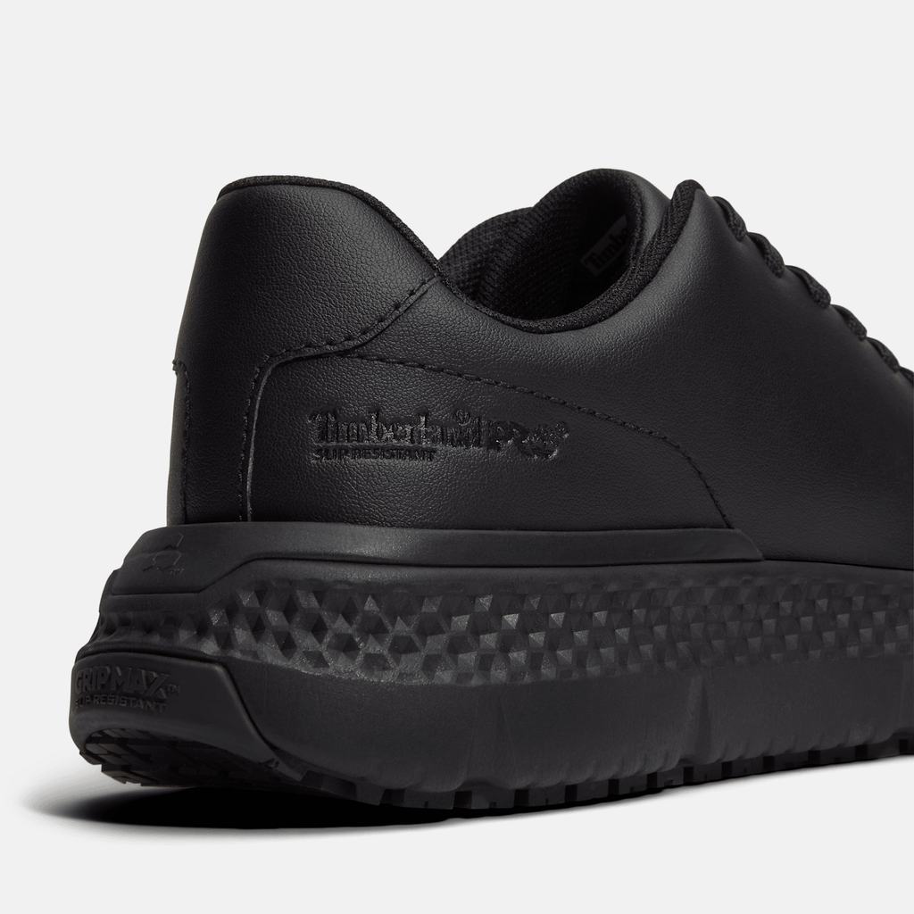 Womens Power Shift SlipResistant Hospitality Work Sneaker TBL Black Leather ALT7