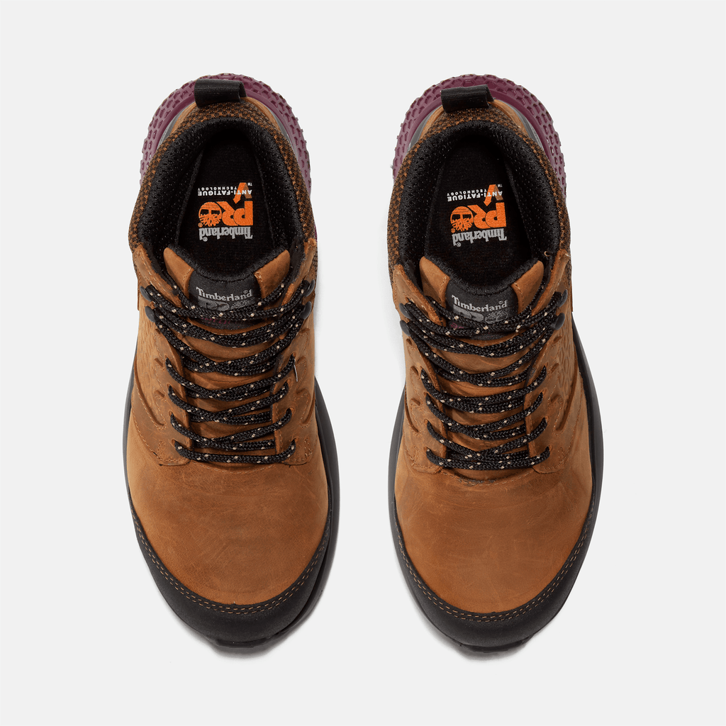 Womens Reaxion Composite Toe Waterproof Work Boot TBL BrownPurple ALT2