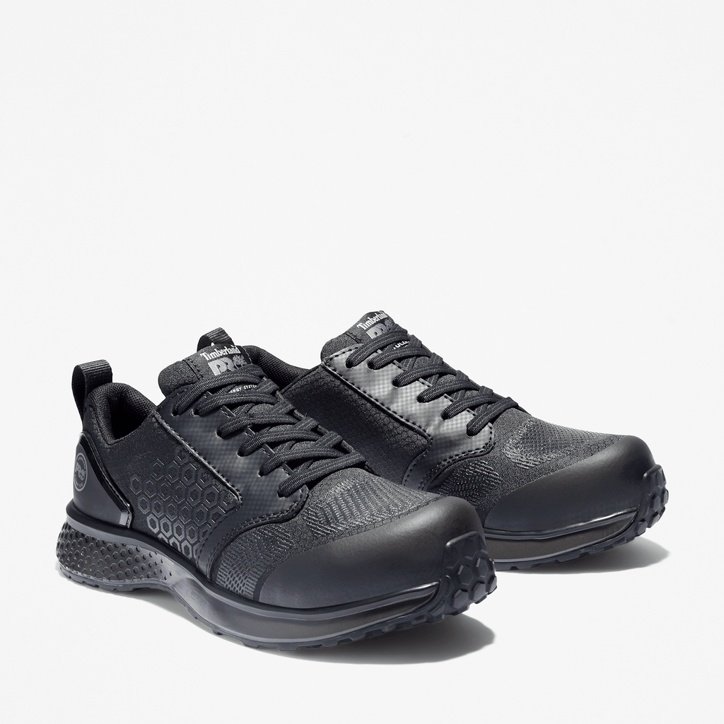 Womens Reaxion Composite Toe Work Sneaker TBL BlackGrey ALT4