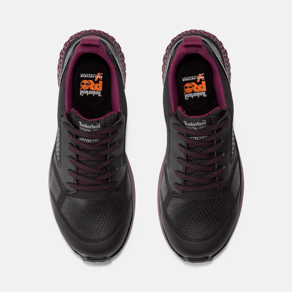Womens Reaxion Composite Toe Work Sneaker TBL BlackPurple ALT2