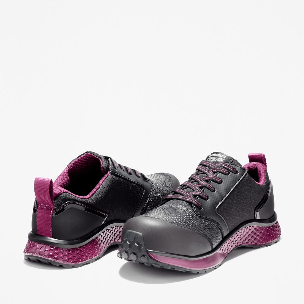 Womens Reaxion Composite Toe Work Sneaker TBL BlackPurple ALT5