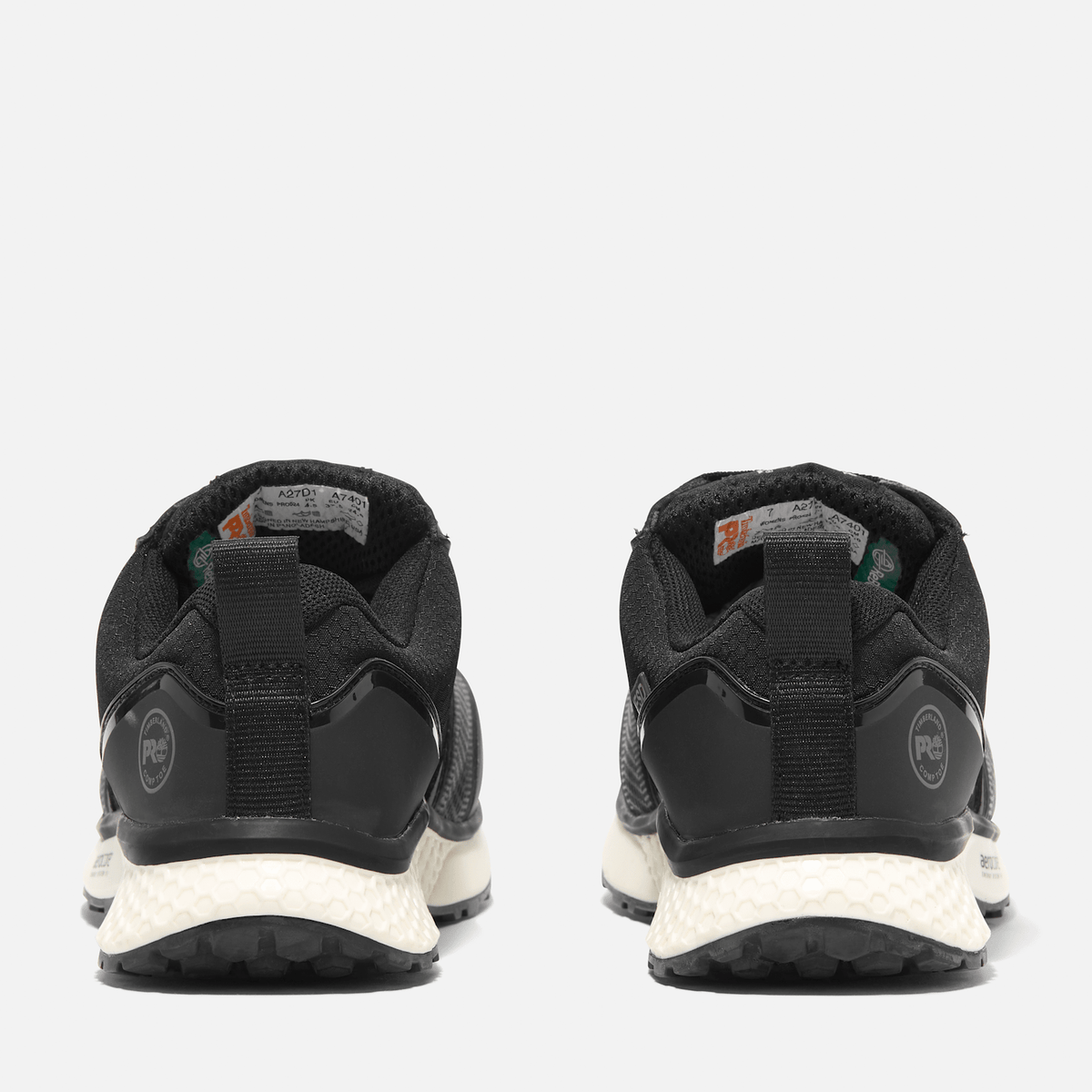 Womens Reaxion Composite Toe Work Sneaker TBL BlackWhite ALT5