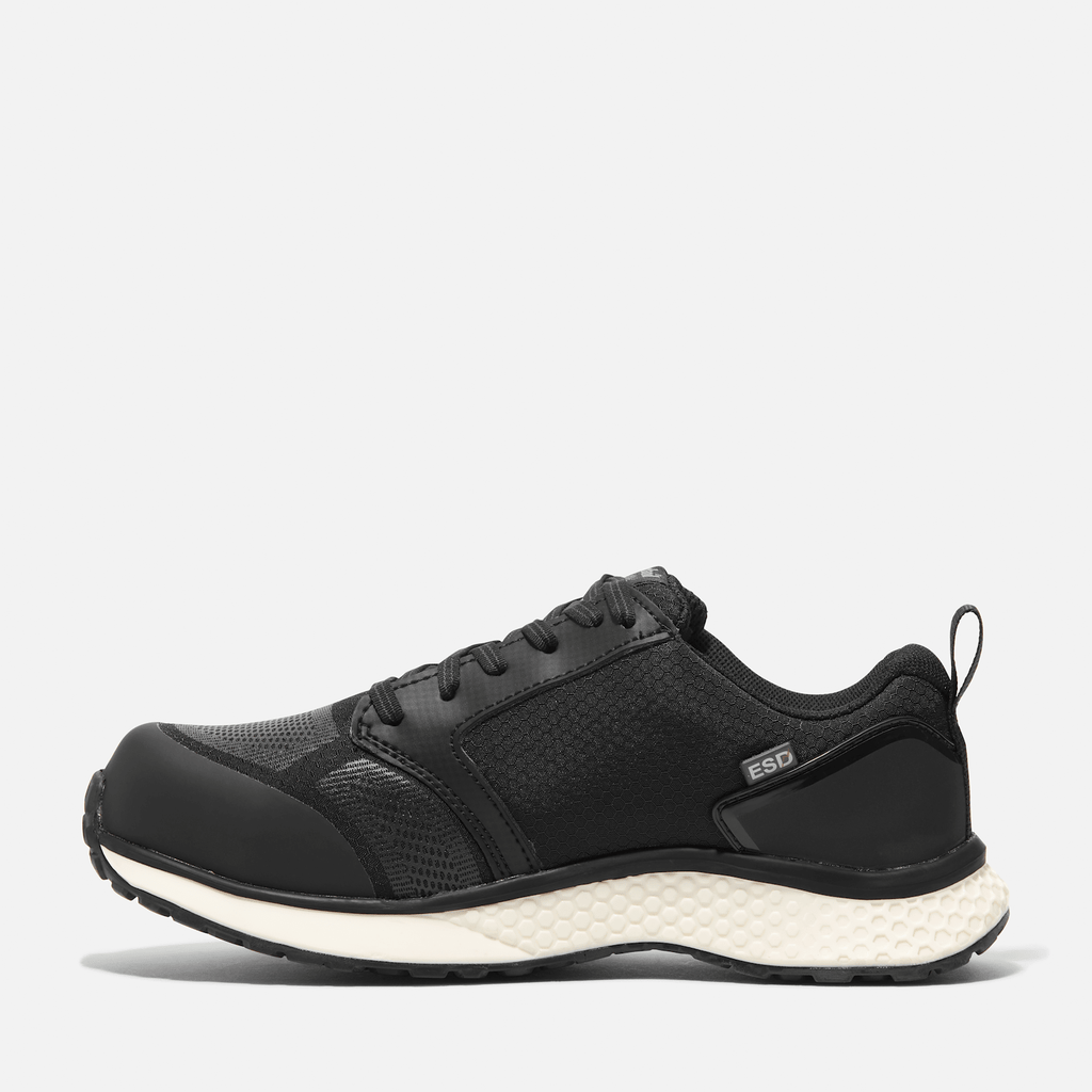 Womens Reaxion Composite Toe Work Sneaker TBL BlackWhite ALT6