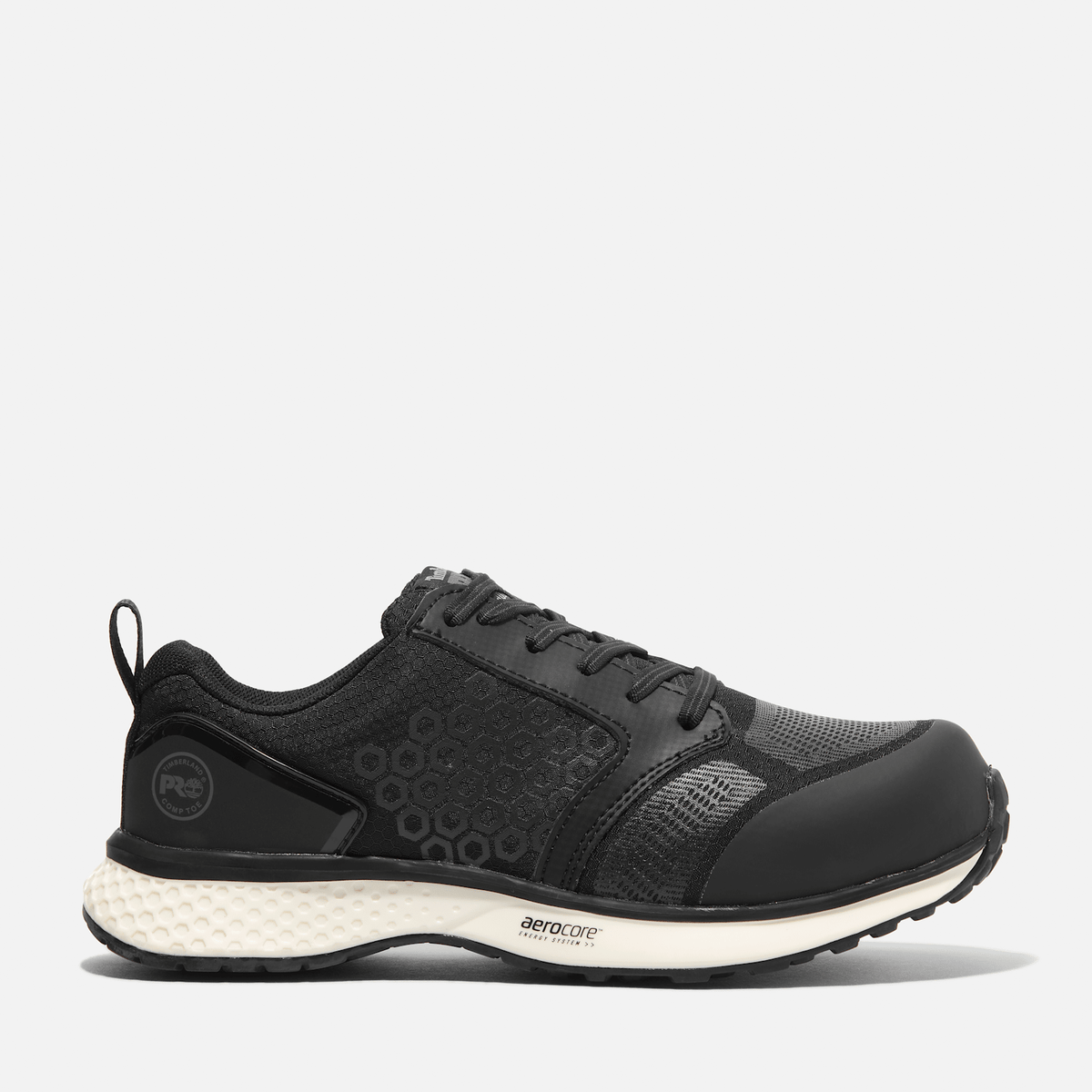 Womens Reaxion Composite Toe Work Sneaker TBL BlackWhite HERO