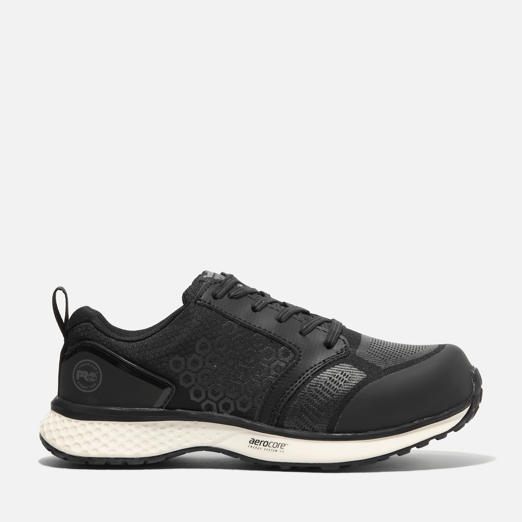 Womens Reaxion Composite Toe Work Sneaker TBL BlackWhite HERO