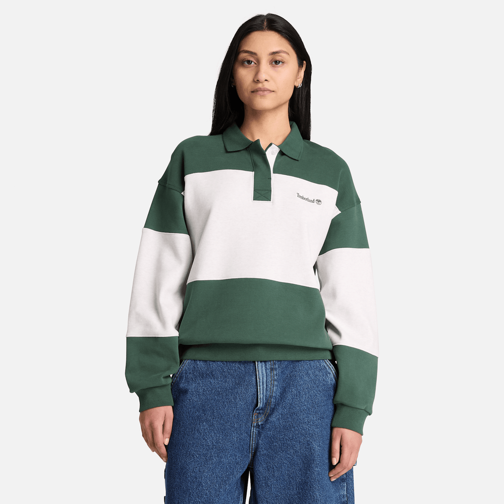 Womens Rugby Polo Sweatshirt TBL SycamoreLight Oatmeal Heather ALT1