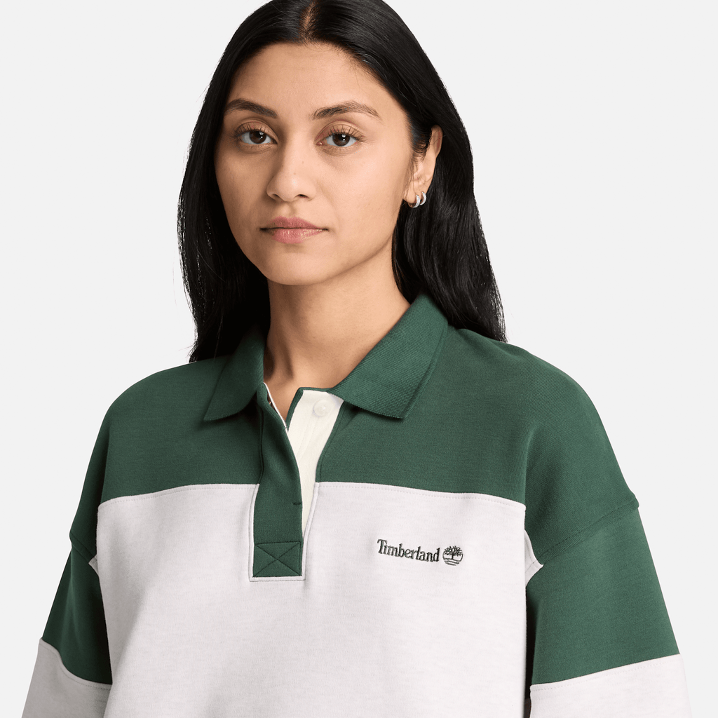 Womens Rugby Polo Sweatshirt TBL SycamoreLight Oatmeal Heather ALT3