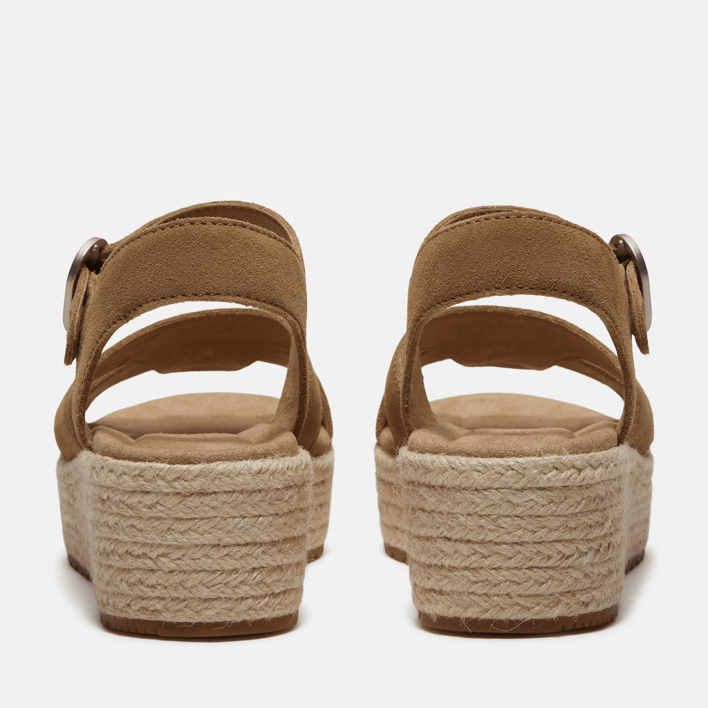 Womens Santorini Sun Backstrap Sandal TBL Beige Suede ALT5