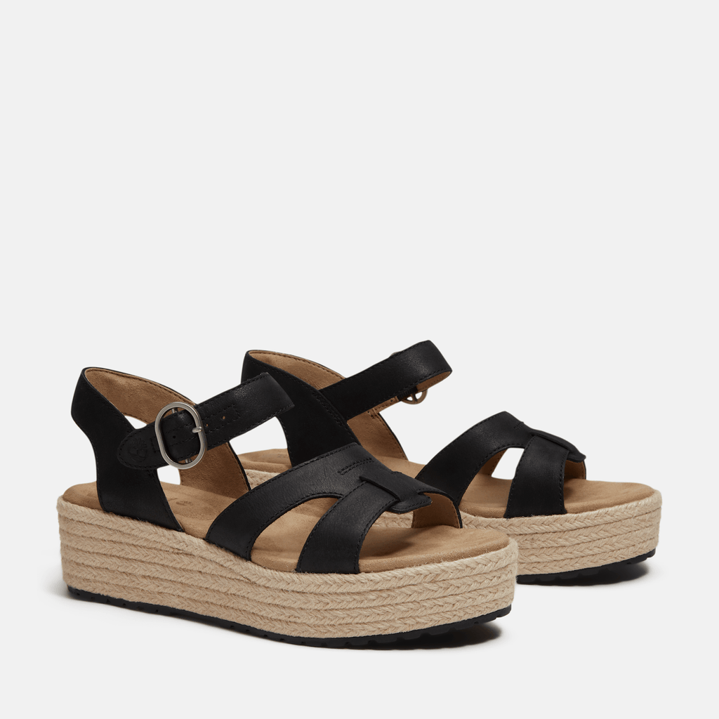 Womens Santorini Sun Backstrap Sandal TBL Black FullGrain ALT4