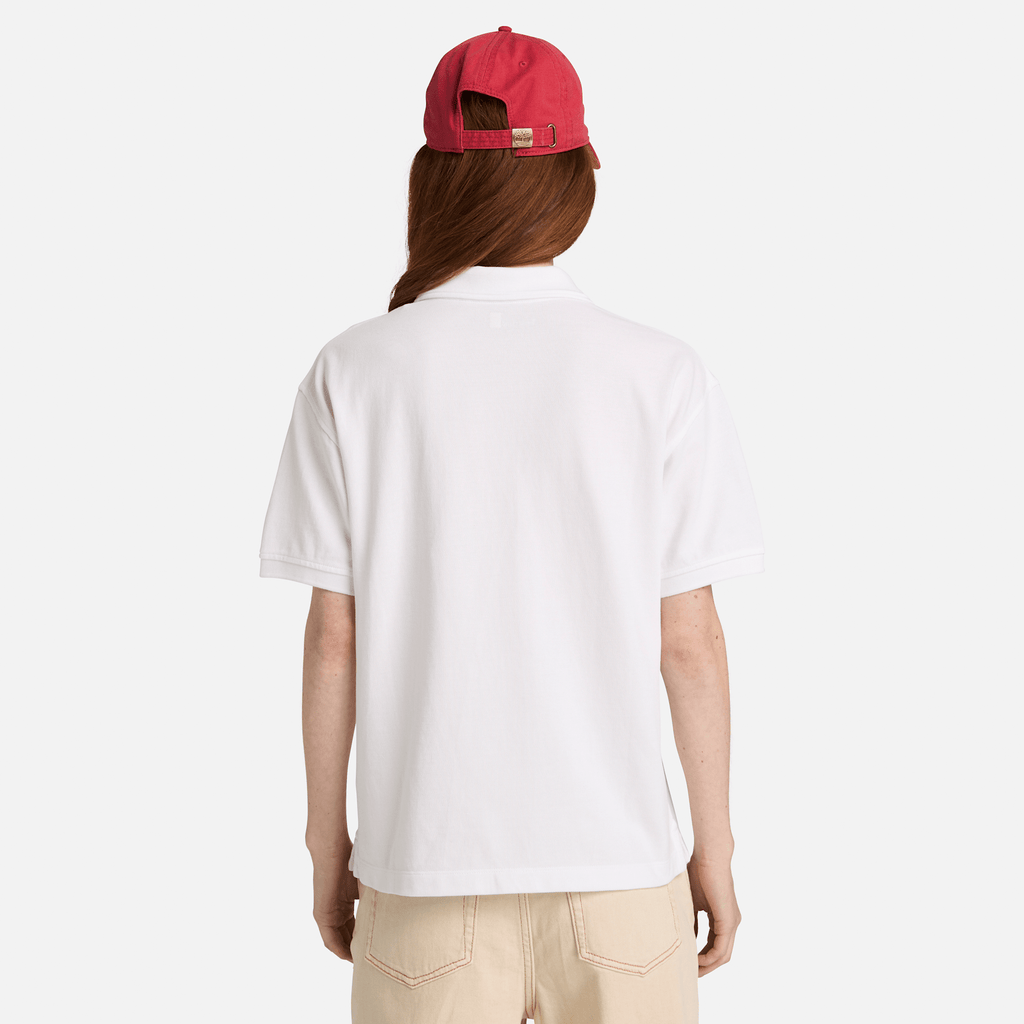 Womens ShortSleeve Pique Polo TBL White ALT8