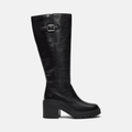 Womens Stone Heights Tall SideZip Boot TBL Black FullGrain HERO