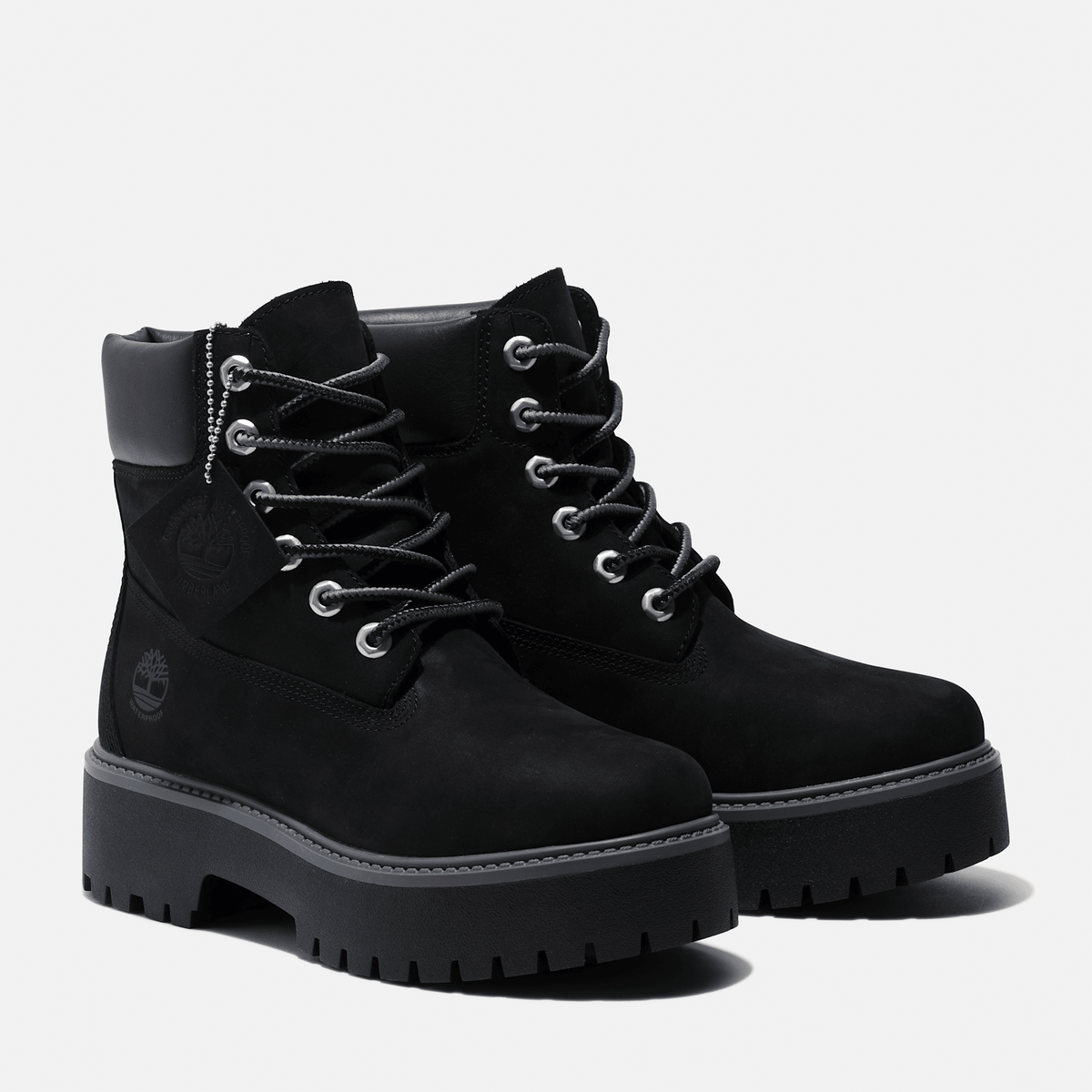 Womens Stone Street 6Inch Waterproof Platform Boot TBL Jet Black ALT4