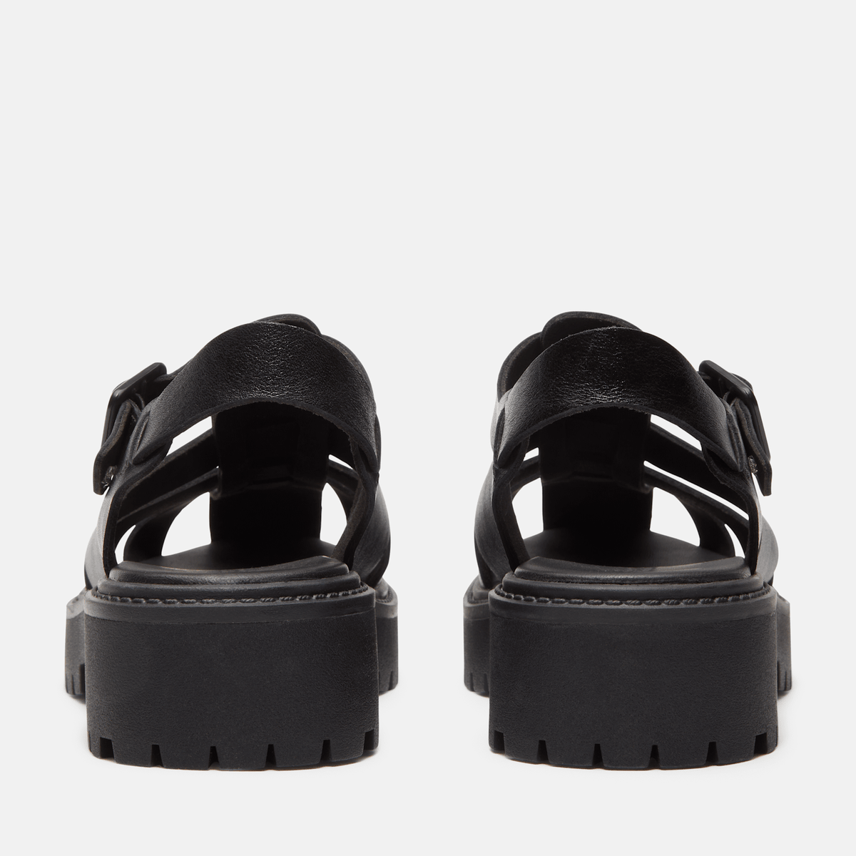 Womens Stone Street Fisherman Platform Sandal TBL Black FullGrain ALT5