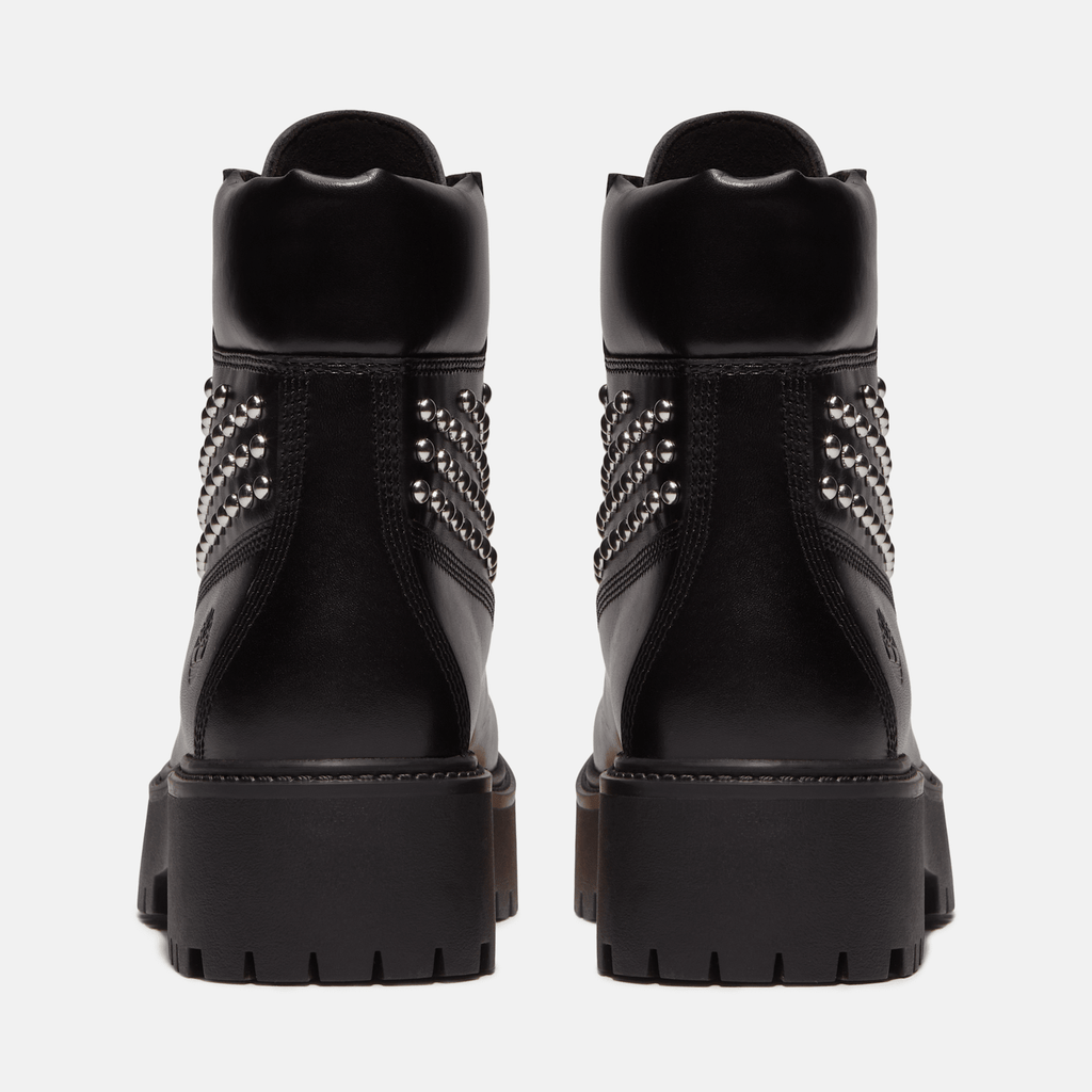Womens Stone Street Platform 6Inch Boot TBL Black FullGrain With Studs ALT5