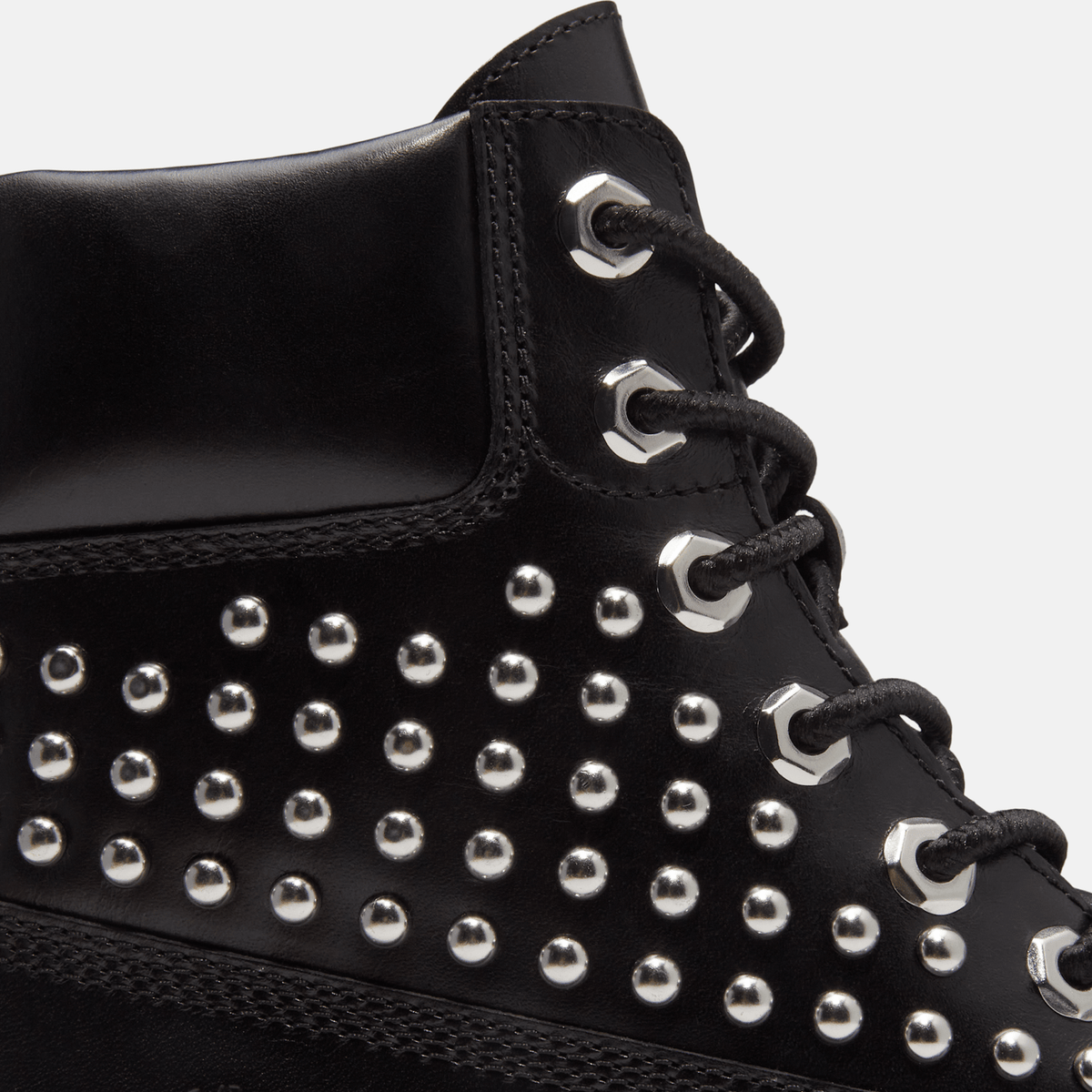Womens Stone Street Platform 6Inch Boot TBL Black FullGrain With Studs ALT7