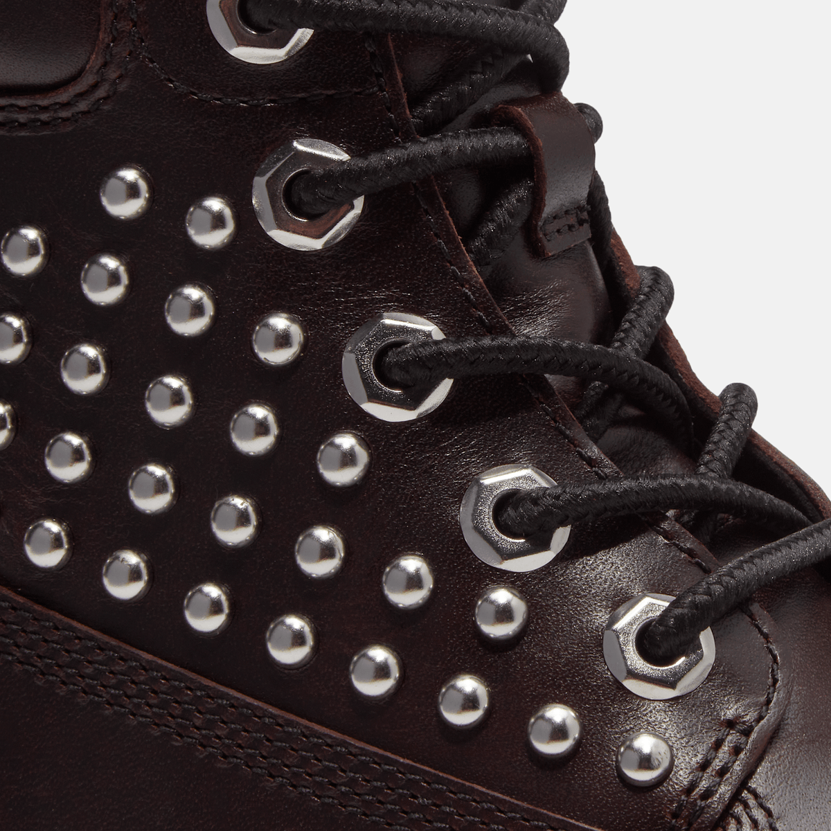 Womens Stone Street Platform 6Inch Boot TBL Burgundy FullGrain With Studs ALT7