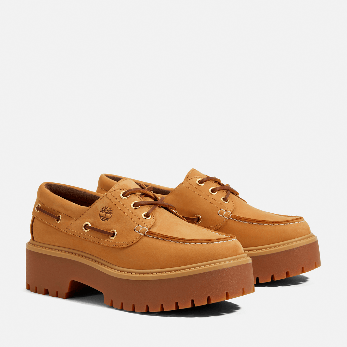 Womens Stone Street Platform Boat Shoe TBL Wheat ALT4
