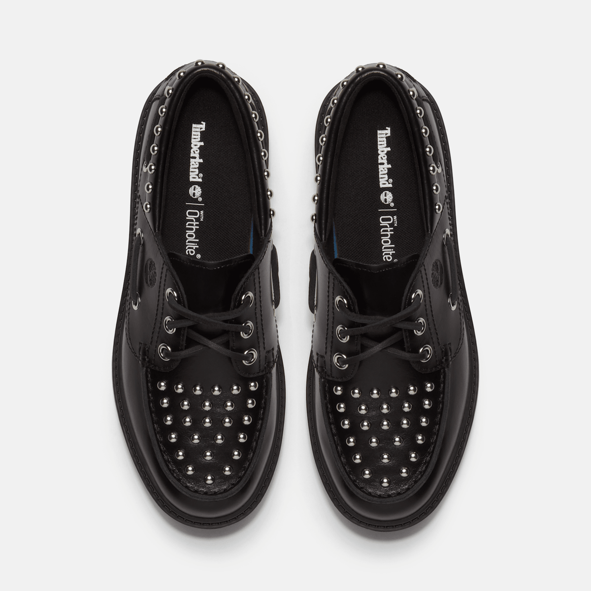 Womens Stone Street Platform Boat Shoe TBL Black FullGrain ALT2