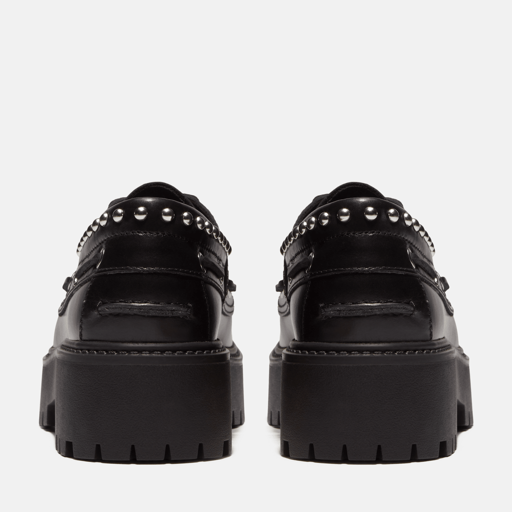 Womens Stone Street Platform Boat Shoe TBL Black FullGrain ALT5