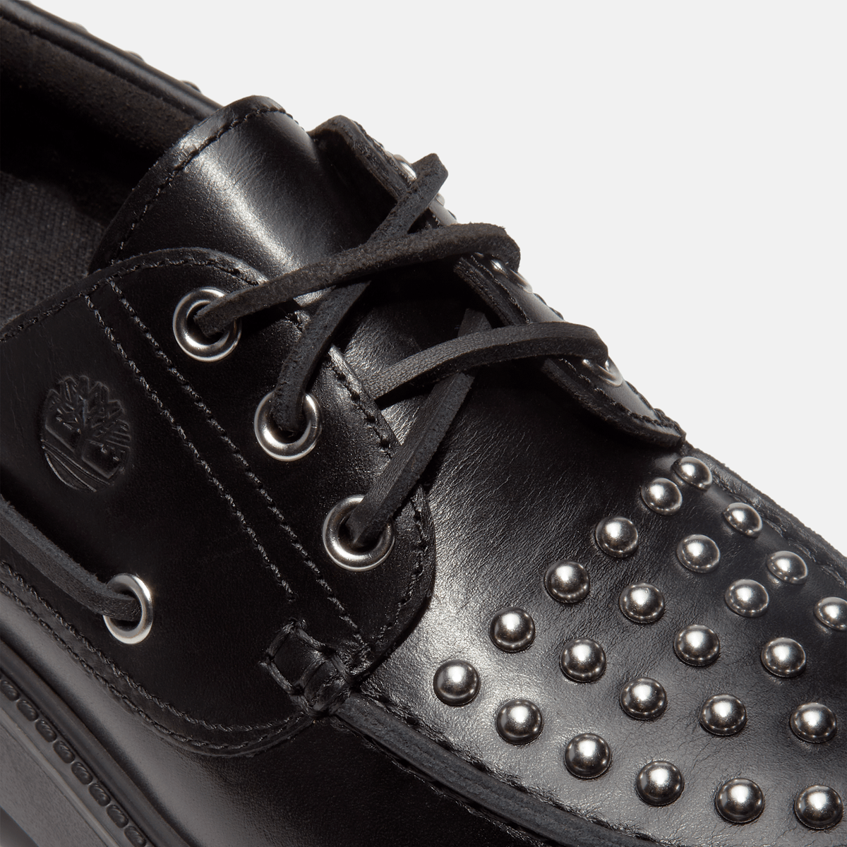 Womens Stone Street Platform Boat Shoe TBL Black FullGrain ALT8
