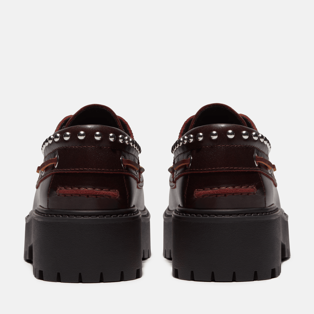 Womens Stone Street Platform Boat Shoe TBL Burgundy FullGrain ALT5