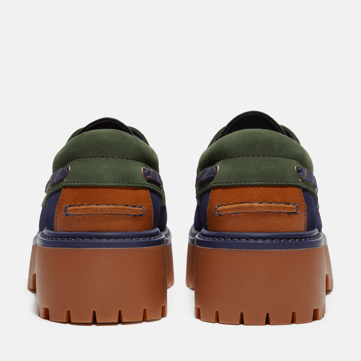 Womens Stone Street Platform Boat Shoe TBL Dark Green NubuckDark Blue ALT5