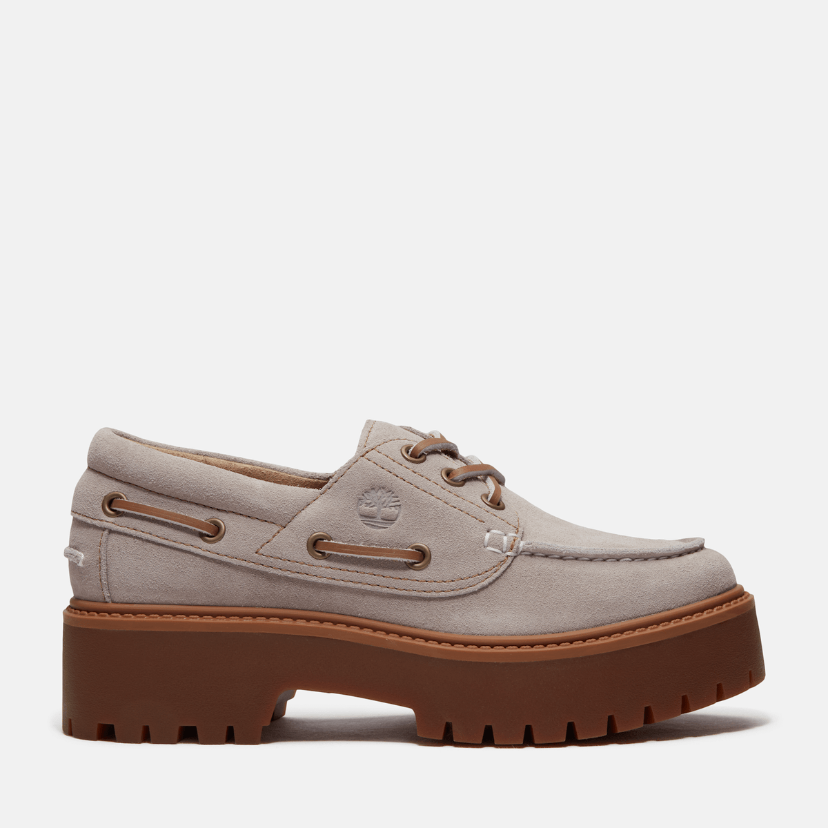 Womens Stone Street Platform Boat Shoe TBL Light Purple Suede HERO