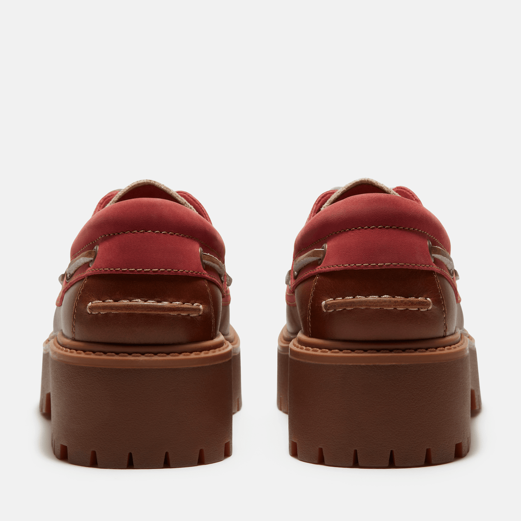 Womens Stone Street Platform Boat Shoe TBL Rust FullGrainMedium Red ALT5