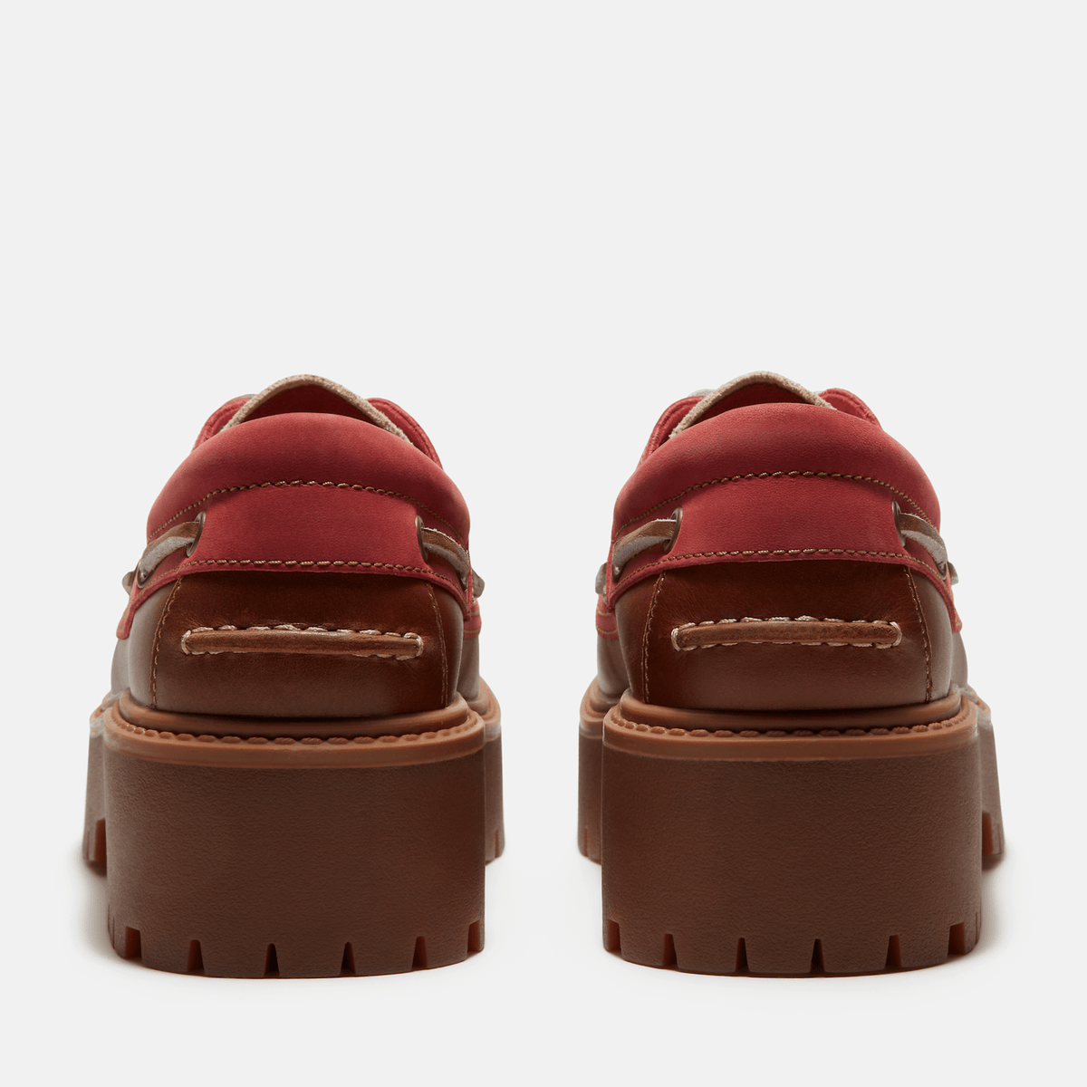 Womens Stone Street Platform Boat Shoe TBL Rust FullGrainMedium Red ALT5