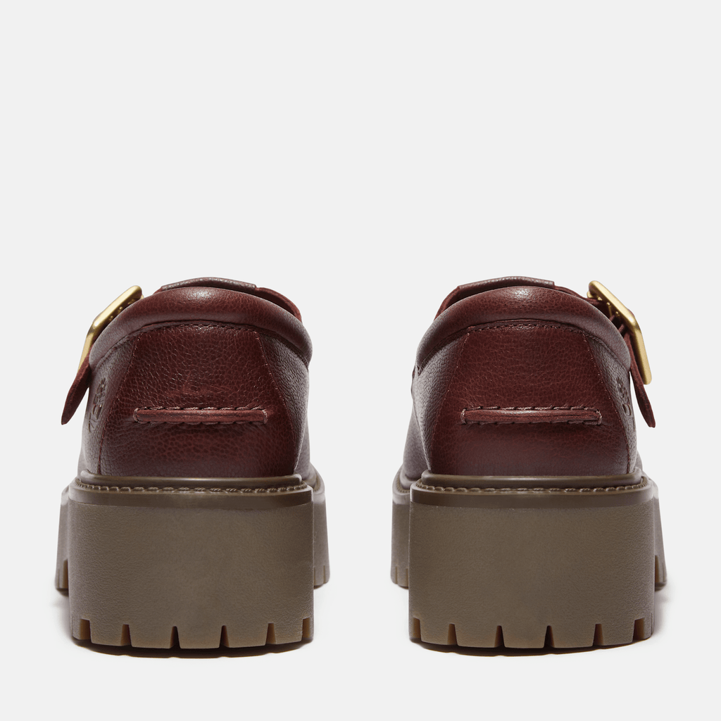 Womens Stone Street Platform Buckle Shoe TBL Burgundy FullGrain ALT5