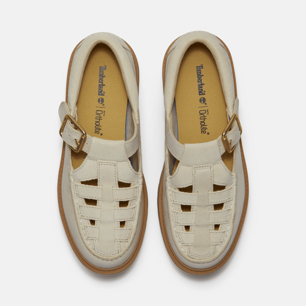 Womens Stone Street Platform Buckle Shoe TBL Light Beige Suede ALT2