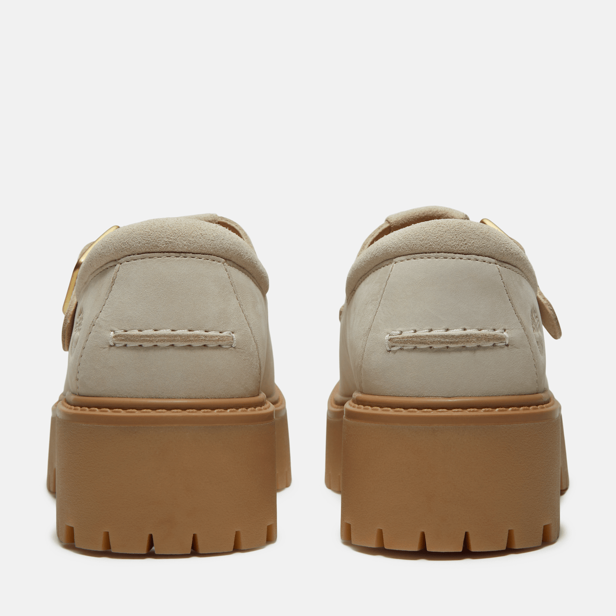 Womens Stone Street Platform Buckle Shoe TBL Light Beige Suede ALT5