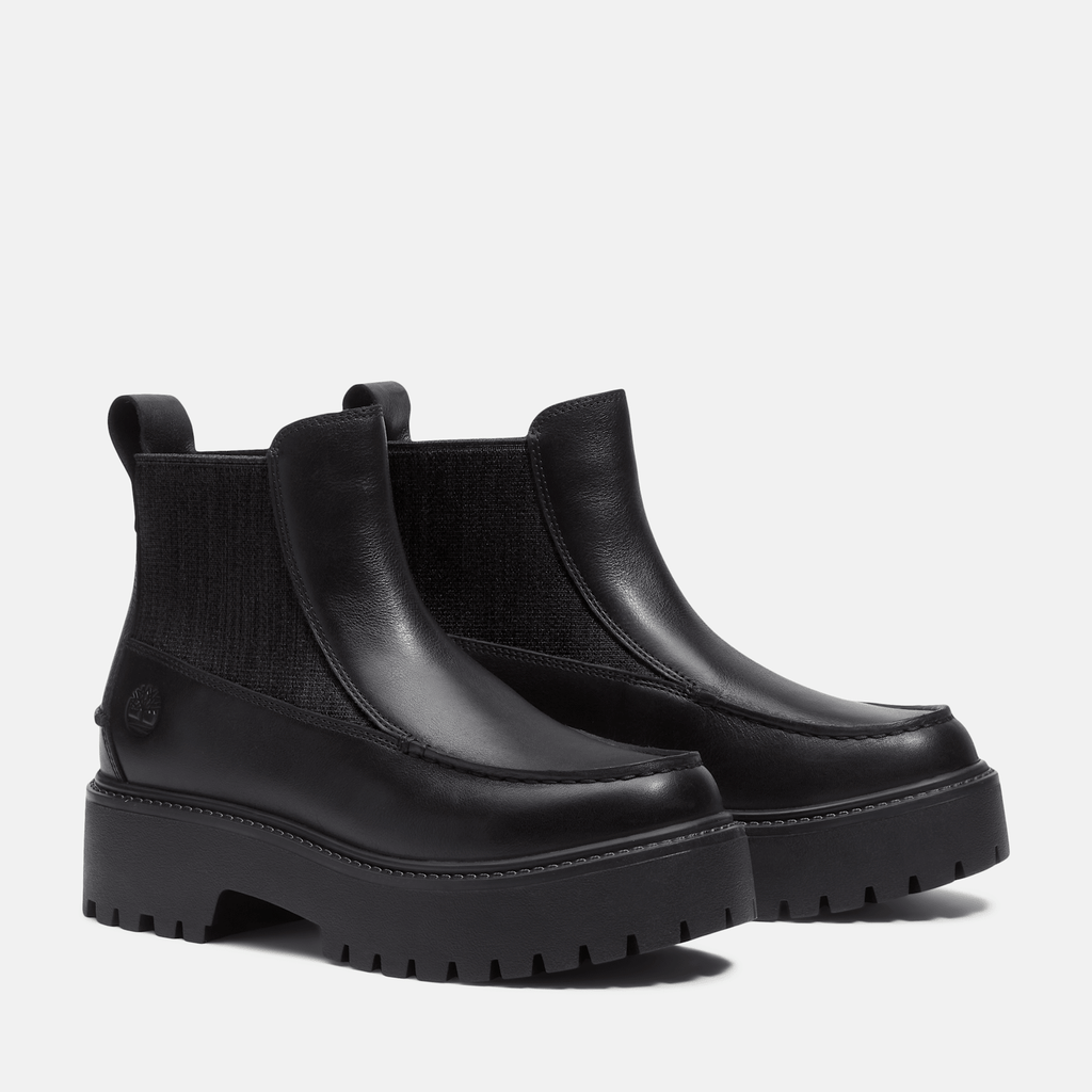 Womens Stone Street Platform Chelsea Boot TBL Black FullGrain ALT4