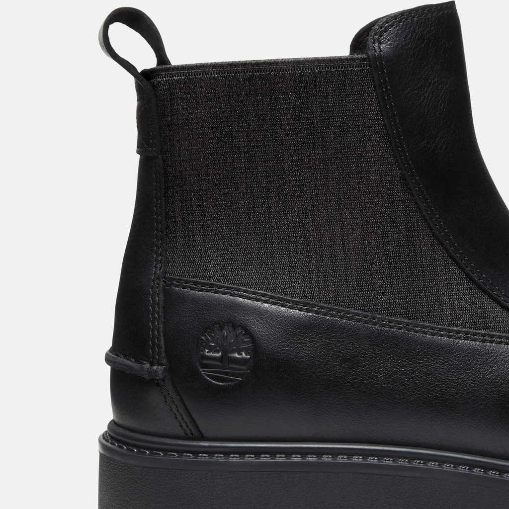 Womens Stone Street Platform Chelsea Boot TBL Black FullGrain ALT7