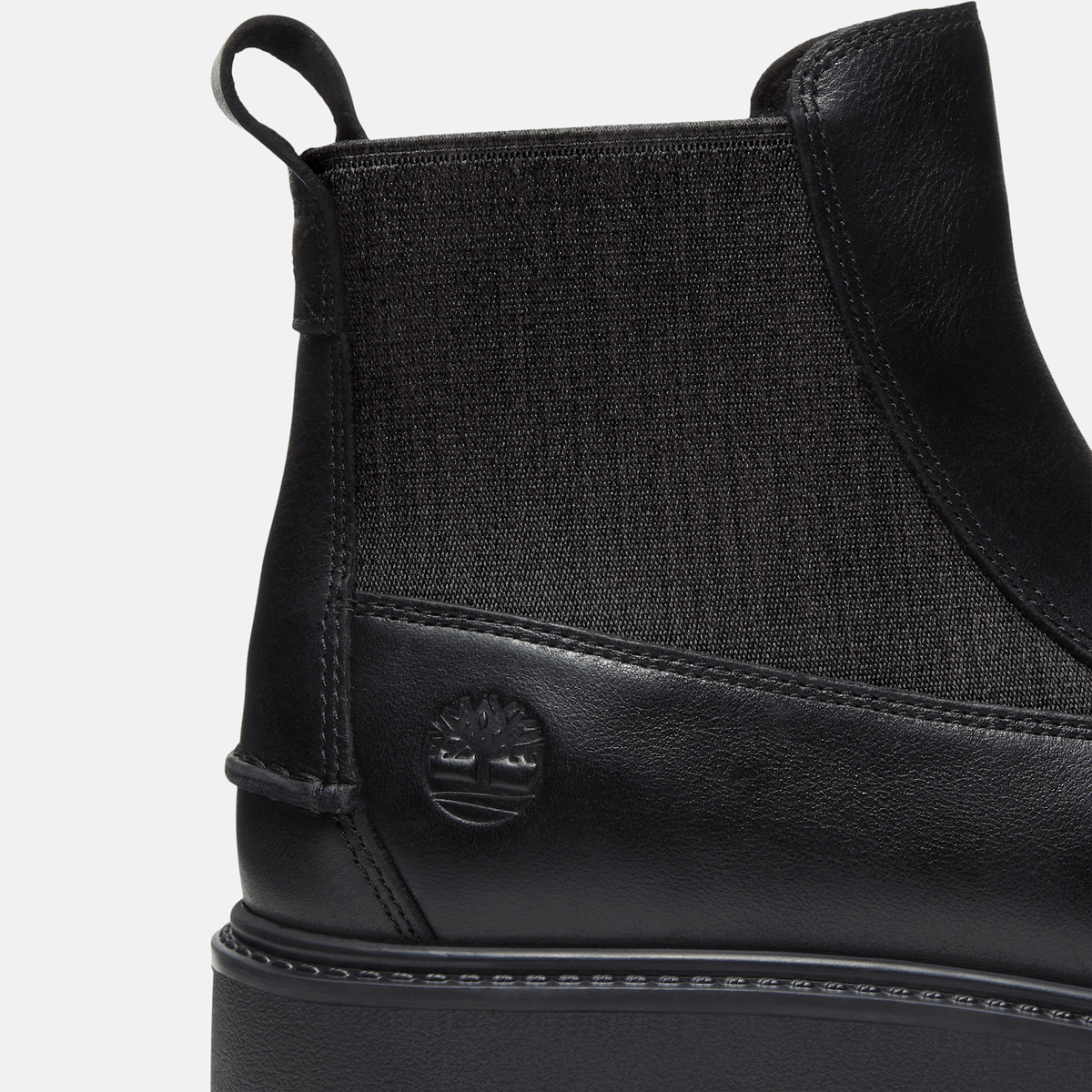 Womens Stone Street Platform Chelsea Boot TBL Black FullGrain ALT7