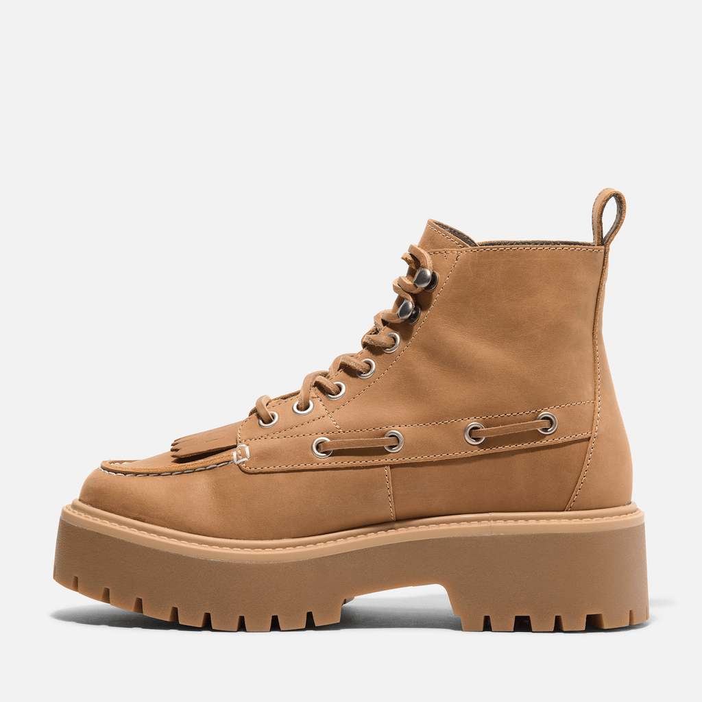Womens Stone Street Platform Kiltie Boot TBL Wheat FullGrain ALT6